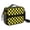 Yellow and Black, variant on Purple and Pink Checkered Pattern Insulated Lunch Bag with Shoulder Strap and Bottle Holder,Bento School Lunch Bag Box,11x9.5x3.5 Inches