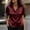 Red, variant on FDGIU Women's Silk Satin Short Sleeve Blouse - V Neck Button Down Business Office Casual Work Tunic