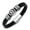 Silver, variant on 555Jewelry Stainless Steel & Braided Leather Star of David Bracelet for Men and Boys, Black 9 inch