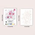thumbnail image 3 of Watercolor Coloring Book Set, Portable Travel Painting Kit with Built-In Paint Palette and Brushes for Stress Relief and DIY Art A#083 A, 3 of 7