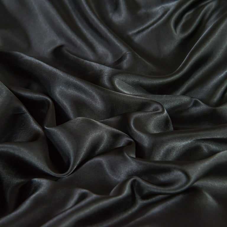 Move Over Black Satin Bedding Sets King Silky like Satin Microfiber Duvet  Cover Set Ruffle Pattern No Filling 