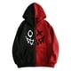 thumbnail image 1 of Sudadera con capucha COZYEASE Zip Up Graphic Y2K para hombre, color negro y rojo, 1 of 7