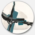 thumbnail image 1 of Designart 'Glam Cerulean I' Glam Metal Circle Wall Art, 1 of 3