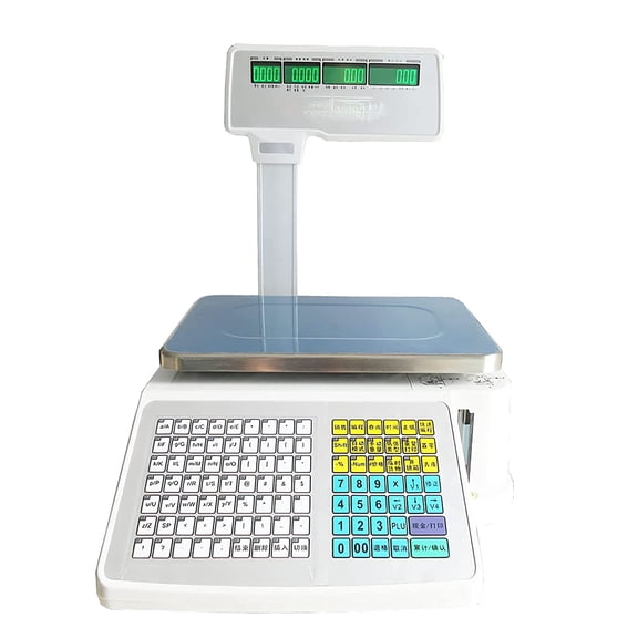 HayWHNKN Price Computing Scale Digital Display with Thermal Label Printer for Supermarket