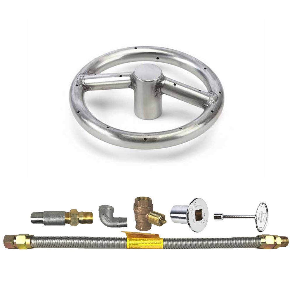 Spotix HPC Round Fire Pit Burner Kit, 12, Match Light, Propane -  Walmart.com