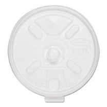 Dart® Lift N' Lock Plastic Hot Cup Lids, With Straw Slot, Fits 10 Oz To 14 Oz Cups, Translucent, 100/sleeve, 10 Sleeves/carton