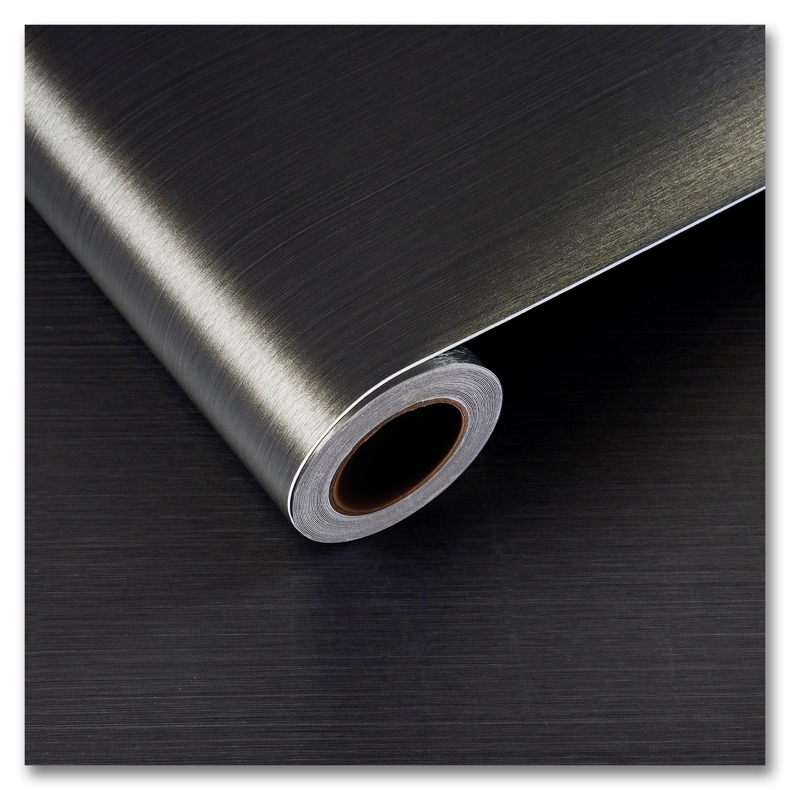 CRE8TIVE 24x354 Bronze Black Brushed Stainless Steel Contact Paper Metal  Look Metallic Wallpaper Peel and Stick for Countertops Self Adhesive Vinyl  Roll for Kitchen Appliances Cabinets Refrigerator 