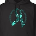 thumbnail image 3 of Inktastic Ovarian Cancer Awareness Teal Ribbon Made of Hearts Adult Hoodie Sweatshirt, 3 of 4