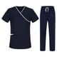 thumbnail image 3 of Conjunto de uniforme médico para mujer, traje de trabajo de enfermera, uniforme de enfermería con cintura elástica, uniforme de enfermería 2XL, 3 of 9