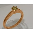 thumbnail image 2 of LBG British Made Classic 10k Rose Gold Natural Peridot Womens Engagement Ring - 33 size options - Size 5.25, 2 of 7