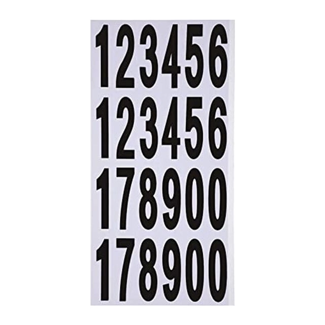 Números pegatinas Paste para adornos de álbumes de fotos artesanías hechas a mano para notebook buzones de buzones Inicio Office calcomanías 7.6 * 2.5 cm 240 piezas Methold HA059302-01B