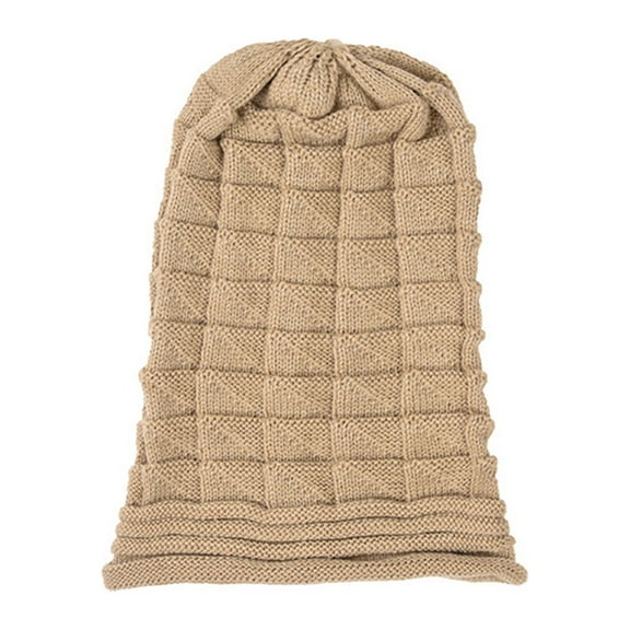 LIZUOJUN Unisex Ribbed & Waffle Knit Beanies Warm Soft Winter Skull Caps Casual Solid Color Knitted Hats for Men Women Brown One Size