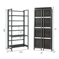 thumbnail image 2 of Costway 4-Tier Pliant Bibliothèque Étagère de Rangement Pliable en Métal Présentoir Portable Gris, 2 of 10