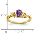 thumbnail image 3 of Primal Gold 14 Karat Yellow Gold 6x4mm Oval Amethyst and Diamond Ring, 3 of 5