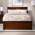 thumbnail image 3 of AFI Madison Full Wood Platform Bed with Matching Footboard & Full Trundle, Walnut, 3 of 9
