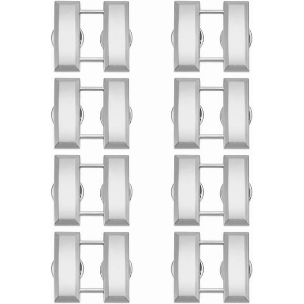 4 pares de insignias de capitán para cuello, 1x1 pulgada, acabado en aleación, para uniformes policiales y militares (ideales para cosplay).