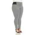 thumbnail image 3 of White Mark Women's Jacquard Slim Pants, 3 of 5