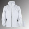 thumbnail image 2 of FYEGRE Men's All Weather Breathable Rain Jacket For Outdoor Hiking Cycling Sports Windbreaker Durable Comfort Fit Packable Emergency Gear White XXXL, 2 of 3