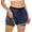 Dark Blue, variant on Women's Running Shorts Elastic Waistband High Waisted Shorts Pocket Sporty Workout Shorts Gym Athletic Shorts Pants