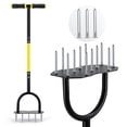 thumbnail image 1 of Lawn Aerator Jardineer 36" Metal Spike 12 Tips Steel Tool, 1 of 7