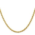 thumbnail image 3 of Auriga Fine Jewelry 14K Yellow Gold 3.35mm Rope Chain Necklace 22inch for Women, 3 of 6