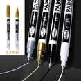 thumbnail image 1 of 1Pc 0.7mm Waterproof Paint Marker Multifunctional Fadeless Drawing Pen for Car Metal Fabric Rubber Wood Permanent Oil Ink Marker, 1 of 6