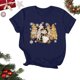 thumbnail image 1 of Puntoco Blusas estampadas de moda para mujer, blusas de manga corta, camisetas de cuello redondo, 1 of 3