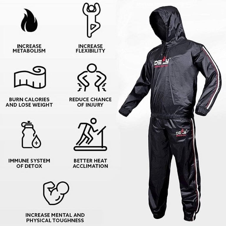 DEFY Athletic Fitness Sweat Suit for Adults, Heavy Duty Hooded for DEFY Athletic Fitness Sweat Suit for Adults, Heavy Duty Hooded for