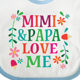 thumbnail image 4 of Inktastic Mimi and Papa Love Me Girls Baby Bib, 4 of 4