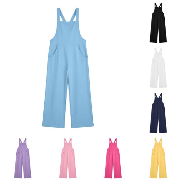 Shachafan Girls Casual Basic Romper Jumpsuit With Pockets Comfortable Playwear Outfit For Toddler Kids Baby Romper
