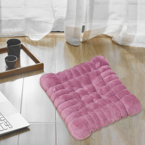 Cojín de Felpa para el Suelo, cojín para Silla, cojín de Felpa Suave y Lindo, cojín para el Suelo para Dormitorio, Cama, sofá, Sala de Estar, Regalo Cuadrado Rosa