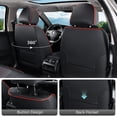 thumbnail image 4 of Coverado Black&Red Car Seat Covers Full Set, Waterproof Premium Leather Front and Back Seat Protectors, Designer Auto Interior Accessories, Universal Fit Most Cars Sedan SUVs Pick-up Trucks, 4 of 14