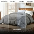 thumbnail image 5 of Lux Decor Collection Comforter Duvet Insert - Box Stitched Down Alternative Single Comforter - Quilted Comforter with Corner Tabs (Twin, Grey), 5 of 10