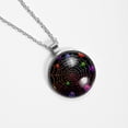 thumbnail image 4 of Spider Web Women's Circular Glass Pendant Necklace - Elegant Jewelry for Women, 4 of 5