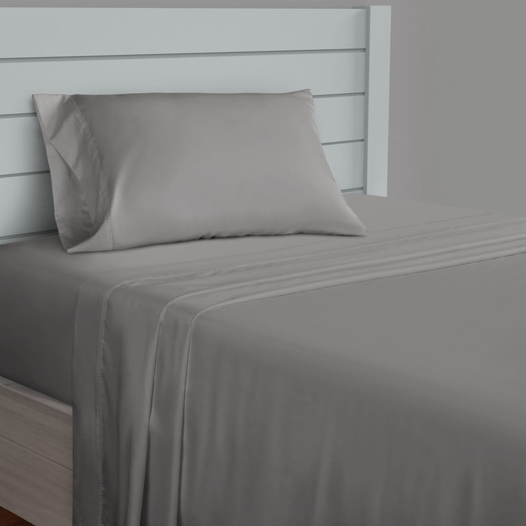 SERTA グレー ベッドルーム Serta So Cool 3-Piece Sheet Set, Gray, Twin - Walmart.com