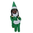 thumbnail image 1 of Snoop on The Stoop Christmas Elf Doll Fieltro Resina Muñecas Juguetes Ornamento (Verde B), 1 of 5