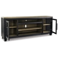 thumbnail image 4 of Bowery Hill Wood TV Stand TVs up to 95" in Grayish Brown and Black, 4 of 8