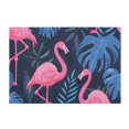 thumbnail image 5 of Ryvnso Flamingo Summer Palm Leaves Bathroom Shaggy Rugs Toilet U Shape Mat Soft Contour Rug 20"x24", 5 of 9