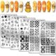 thumbnail image 1 of Placas para estampar uñas con diseño de otoño y Acción de Gracias - Plantilla de acero inoxidable con 126 diseños - 5 placas para decoración de uñas con calabaza y arce, 1 of 7