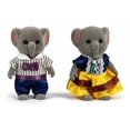 thumbnail image 1 of OLEOCA Figuras de elefante grises, set de 2 con ropa, 1 of 7