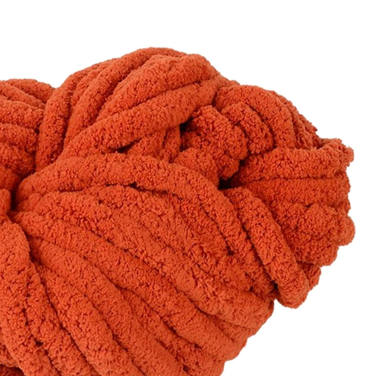 Red chunky chenille yarn hotsell