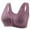 Purple, variant on ZHENHONG Bras for Older Women Comfy Convenient Front Closure Bras Full Support No Underwire Bras Wireless Bras for Women