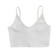 thumbnail image 1 of Txlixc Blusas cortas sin espalda con cuello en V y tirantes finos acanalados para mujer Txlixc Sexy, 1 of 4