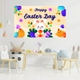 thumbnail image 2 of Nmdmisc Happy Easter Party Backdrop Banner Spring Easter Eggs Wood Photography Background Easter Party Decorations Celebration Supplies, 2 of 5