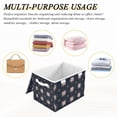 thumbnail image 6 of Yayeee Collapsible Cube Storage Bin with Lid Fabric Closet Decorative Basket with Handles, Red Fireworks Pattern, 6 of 7