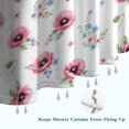 thumbnail image 6 of Pioneer Flower Floral Print Pattern Shower Curtain 36x72in, Bathroom Decorative Shower Curtain Set with 12 Hooks, Waterproof Washable, 6 of 6