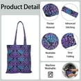 thumbnail image 5 of Bohemian Geometric Plaid Reusable Grocery Tote - Spacious Washable Bag with Durable Design, 5 of 5