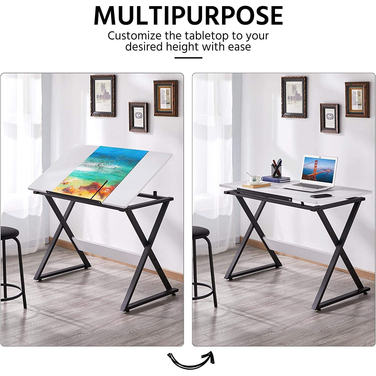 Single continuous line drawing empty study chairs and desks facing giant  laptop screen in which there is blackboard and graduation cap on top.  Dynamic one line draw graphic design vector illustration 4482646