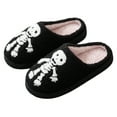 thumbnail image 3 of Gaexia Women's Slippers Halloween Couple Cartoon Design Cozy Warm Indoor Outdoor Shoes for Women, 3 of 7