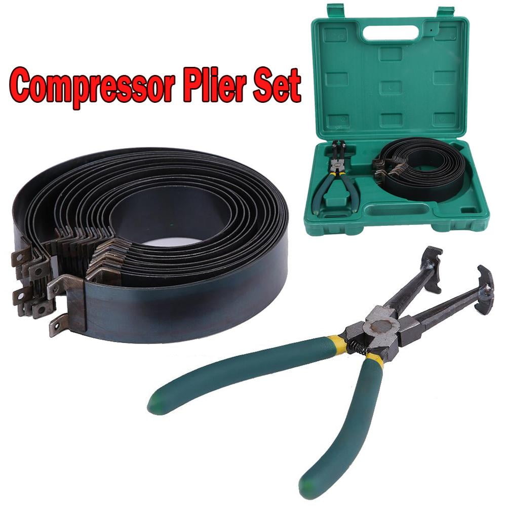 WALFRONT Car Auto Engine Piston Ring Compressor Plier Set Repair Tools